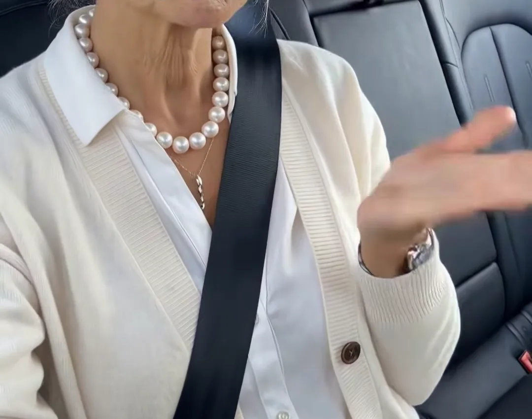 Passenger relaxing in the leather back seat